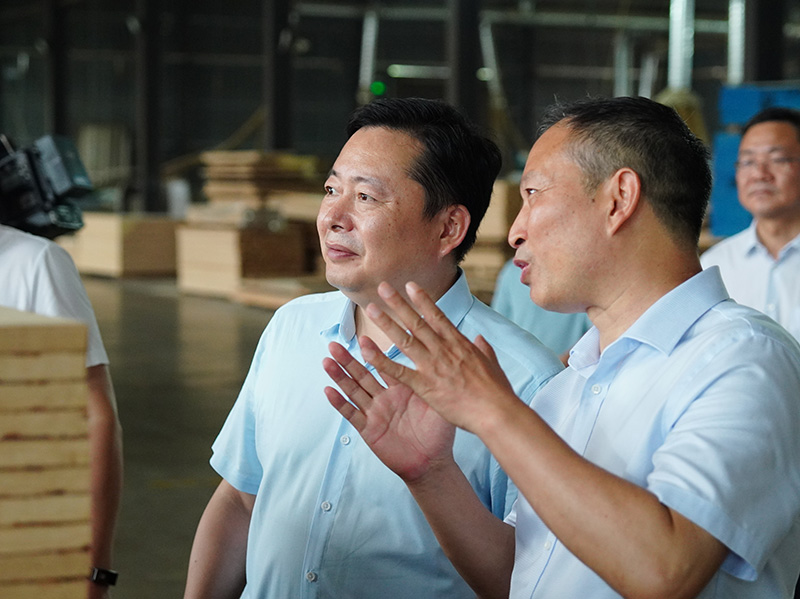 桃花江竹材董事長正在向熊市長匯報(bào) 桃花江竹材董事長正在向熊市長匯報(bào)